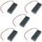 Enclosed 2 AAA Battery Holder Case Box W/ 150mm Wire Leads and Switch (Pack of 5)