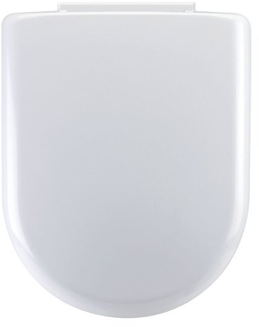 VeeBath Splash D Shape Modern Soft Close White Toilet Pan Seat WC Top Fix Hinges