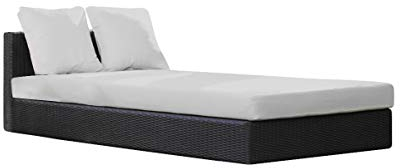 Visco / Visko Polsterauflage für Sonnenliege Höhe 10 cm 60 x 190 oder 70 x 200 cm RG85 Leder Liegenauflage Topper Gartenliege Strandmatte für Liegestuhl soft / weich inkl. Kunstlederbezug Viscoauflage