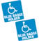 2 x Blue Badge Holder 4 100mm Sq Vinyl Sticker Disabled Car Van Home Motability