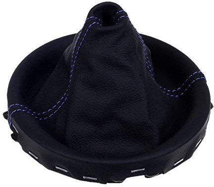 ICT Schaltmanschette Schaltsack kompatibel mit: VW T5 2003 – 2015 Transporter Caravelle California Leder schwarz (Variante für Fahrzeuge die einen Chromrahmen haben)