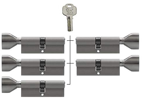 5x Knaufzylinder KSN 80 mm 40/40 gleichschließend inkl. 25 Schlüssel