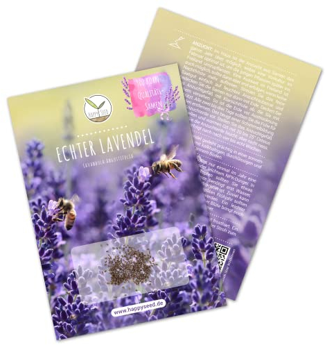 900x semillas de lavanda con alta tasa de germinación - Planta medicinal versátil e ideal para abejas y mariposas (incl. Libro electrónico GRATUITO)