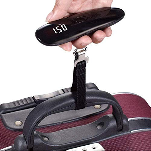 Báscula portátil para Equipaje de Viaje Báscula 50 kg X 50 g Mini balanza electrónica portátil para Colgar Escala de Gancho de Romana Maleta Digital Escala de Gancho para Colgar Postal de Viaje U