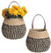 Hängekörbe zum Aufhängen an der Wand, 2er-Pack, Jute, gewebte Hängekörbe zum Organisieren, kleine gewebte Körbe zur Aufbewahrung, Blumenpflanzen, geflochtene Körbe für Baby- und Kinderzimmer.