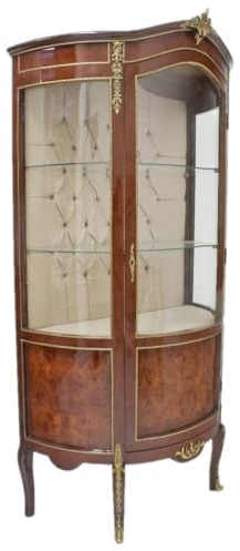 Casa Padrino Barock Glas Vitrine Vitrinenschrank Mod2 - Barock Möbel - Vitrinenschrank - Wohnzimmerschrank Schrank Mahagoni