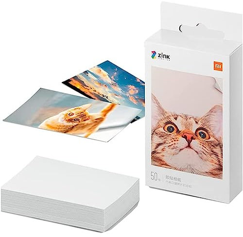 Xiaomi Mi Portable Photo Printer Paper (2X3-Inch, 20-Arkusze) TEJ4019GL Papier do Druku, Biały, 20 Arkuszy