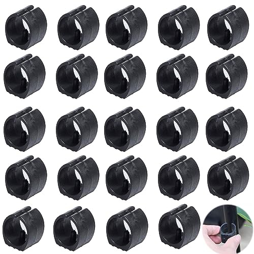LEZED Cuscinetti del Tubo della Sedia in Plastica Piedini di Plastica per Tubi con Morsetto per Sedia Sedia Piede Piano Scivola Feltrini per Sedia in Plastica per Tubi Tondi 24 Pezzi (25mm)