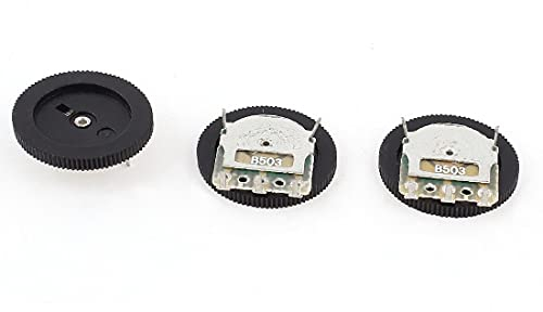 NEW LON0167 3 Stück 50K Ohm 16mm x 2mm 3Pin B-Typ Lautstärkeregler Rad-Potentiometer(3 Pcs 50K Ohm 16mm x 2mm 3Pin B Type Volume Dial Wheel Carbon Potentiometer