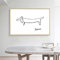 Picasso Kreative Abstrakte Linie Print Dackel Hund Leinwand Poster Minimalistische Wandkunst Malerei Bilder Wohnzimmer Dekor 60X80cm (24x31in) Rahmenlos