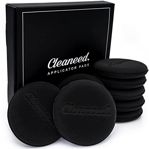 Cleaneed Premium Pads d'application [8 Pieces] - Extra Doux et ménageant la Surface - Utilisation Universelle, idéal pour Le Polissage et la Cire de Voiture, Entretien du Cuir, éponge d'intérieur