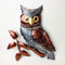 THOKUTOYS Wanddeko - Eule L: ca. 45 x 41 cm