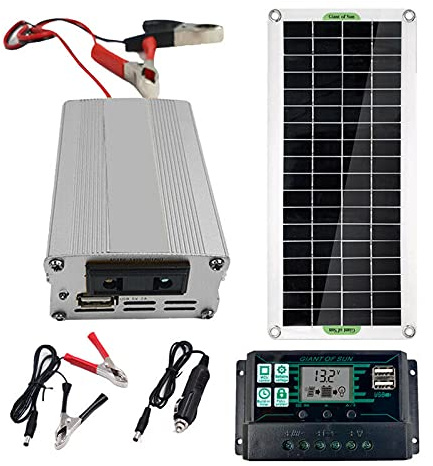 Baalaa 200W Solar Panel Kit 12V to 220V Battery Charger RV Travel Trailer Van with 100A Controller