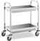 Royal Catering RCSW-102 Servierwagen 2 Borde 62,6 x 33,5 x 10 cm 72 kg Küchenwagen Edelstahl Küchenrollwagen Rollwagen Küche