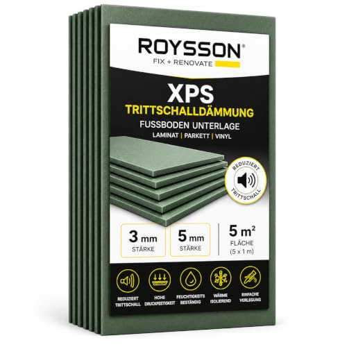 Trittschalldämmung Dämmung Boden 3mm für Laminat Parkett - XPS 5-200m² fußboden laminat parkett unterlage (95m2)