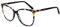 Retro Damen Brille Übergroße Mode Klassische Groß Klare Linse Brillen Vintage Fake Gläser Brillenfassung Blau