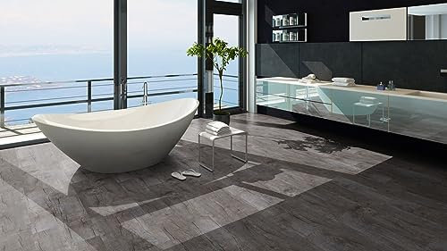 TRECOR® Dryback Vinylboden massiv zum Kleben - Holzdekor - 2 mm Stark (Eiche Old Rustik Dark, Vinylboden Musterstück)