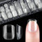 cobee Mini Short Nail Tips, 504pcs PMMA Resin False Press on Nails Clear Soft Gel Full Cover Fake Nail Tips Half Matte Pre-Etched for Women Nail Salon or Home DIY Extensions, 12 Sizes(Short Square)