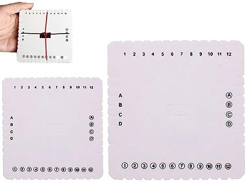 Wudaizhi Flechtscheibe, 2 Stück Kumihimo-Perlenflechtscheiben, geflochtenes Plättchen aus Schaumstoff, Webrahmen für DIY-Armband, Flechten
