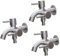 DOITOOL Einfache Installation Wasserhahn 3 Stück 304 Wasserhahn Aus Edelstahl Schnell Öffnender Wasserhahn Waschmaschine Wasserhahn Für Sauberes Wasser