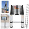 16.4ft/5M Multi-Purpose Extendable Aluminum Ladders, Folding Telescoping Ladder Extendable Portable Loft Ladder with Non-Slip Feet, Portable Loft Ladder Lightweight, Max Load 150kg/330lb