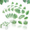 Lets Joy 100 Stück Servietten Grüne Palmenblätter, 33 x 33 cm Tropen Papierservietten, Palmenblätter Servietten, Servietten Pflanzen, Tropische Sommerparty Tischdeko Gartenfeste