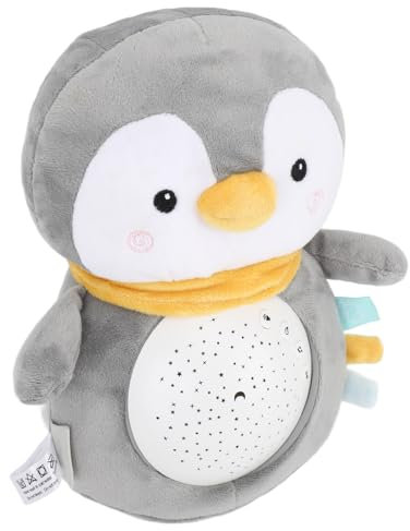 Licht-Sound-Projektionsspielzeug, Hohe Simulation, Komfortable Touch-Akustik, Visuelle Plüsch-Soundmaschine für Kinderwagen (Pinguin)