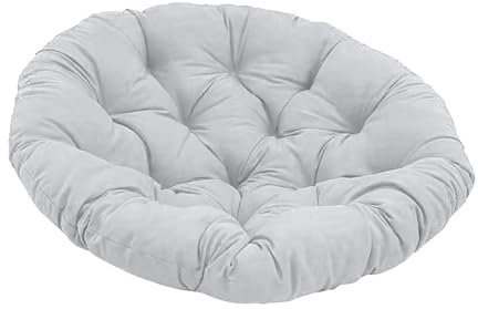 Gralara Bequemes Sitzkissen, Ovale Stuhleinlage, für Gartenmöbel, Hellgrau