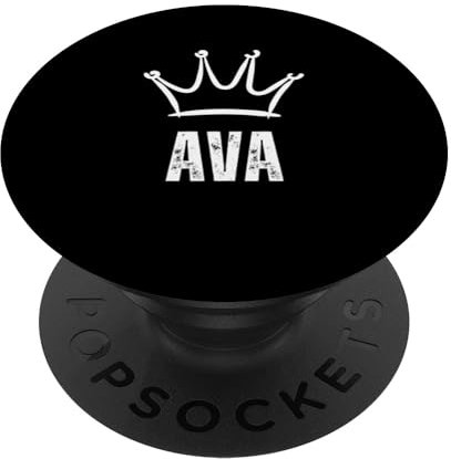 Ava Queen Crown - Custom Vorname Geburtstag #1 Gewinner PopSockets mit austauschbarem PopGrip