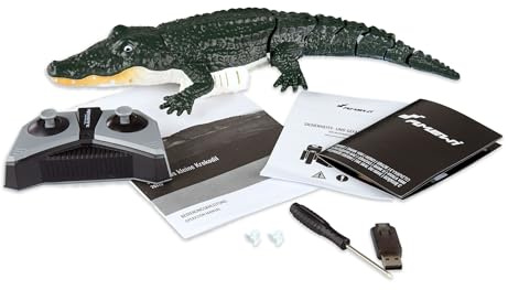 Amewi Croco das kleine Krokodil 370mm 4-Kanal RC ferngesteuert RTR, grün