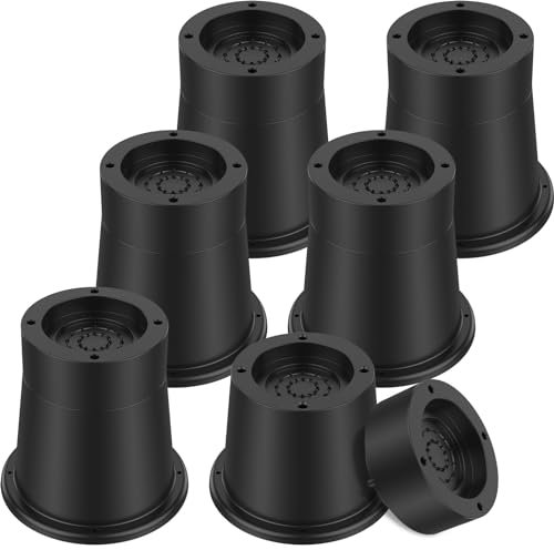 RHAIQBVC 6Pcs Bed Risers, Round Chair Raisers, 3.3 Inch Heavy Duty Furniture Risers, Up to 6000 lbs, Bed Frame Riser,Table Leg Extenders, Bed Raising Blocks for Couch Desk Sofa Table Chair