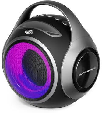 Trevi XR 8A 202 Speaker Portatile 20W, Cassa Wireless con Funzione TWS, Presa USB, Micro SD, Batteria Integrata, Nero