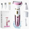 PKBD 4 in 1 Painless Electric Bikini Trimmer Lady Shavers for Women, Women Razor for Body, Legs, pubic Hair and face, IPX7 Waterproof & Rechargeable,Portable Wet and Dry, Pink