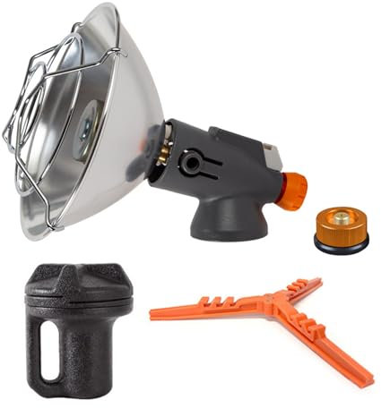 Yilingjc Chauffage supérieur en acier inoxydable avec boîte de rangement Chauffage à gaz portable pour camping