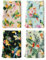 Arquiel Lot de 4 Torchons de Cuisine Fleurs Et Oiseaux Tropicaux Décoratif Essuie Main Absorbante 100% Coton Torchon Vaisselle Saisonnier Cadeaux pour Crémaillère et Cuisine 48 cm x 70 cm