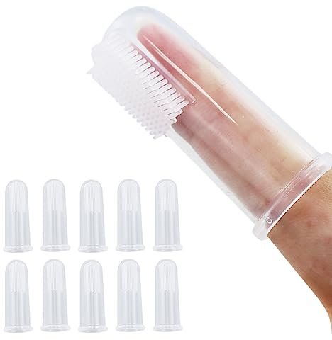 Lot de 12 brosses à dents en silicone souple pour animaux de compagnie, brosse à dents pour chien, brosse à dents pour chat, nettoyant pour animaux de compagnie