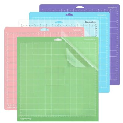 Armastuse 5 Pezzi Tappetino da Taglio Antiscivolo, Tappetino Taglio di Ricambio Quadrato, Autoadesivo, Plotter da Taglio Accessories(12 x 12 pollici)