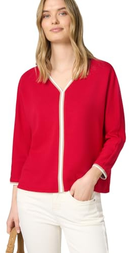Street One 3/4-Arm Shirt mit Kontrastdetail Salsa red 46