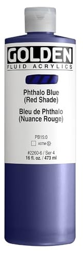 Golden : Fluid Acrylic Paint : 473ml (16oz) : Phthalo Blue Red Shade