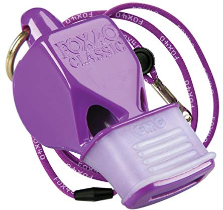 Fox 40 Classic CMG Pealess Sicherheitspfeife, 115 dB, Violett, Umhängeband