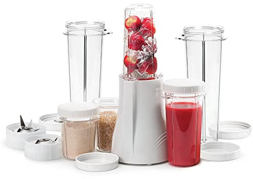Tribest PB-250XL-A Moulin de cuisine et mixeur personnel pour shakes et smoothies avec gobelets mélangeurs portables sans BPA, blanc