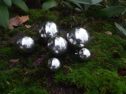 Deko-Impression Edelstahlkugel-Set (6 Stück) Kugeln 2-5 cm, Tischdekoration, Landhaus