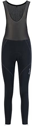 Rogelli Salopette Ciclismo Donna Invernale, Pantaloncini da Bici, Dettagli Riflettenti, Tessuto Traspirante, Nero, S, Liona Bibtight