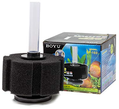 BOYU Aquarium Fry Fish Tank with Biochemical Sponge Filter Inlets