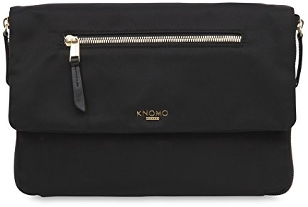 Knomo 119-046-BLK Mayfair Elektronista Clutch/Tasche inkl. 5.000mAh Akku und und Micro-USB-Ladekabel für 10 Zoll Tablets aus Nylon | Schwarz