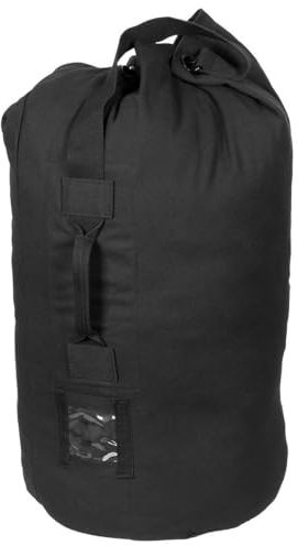 Mfh Rucksack, Militär, Herren, Damen, US, Duffel, Tasche, 30505A, Schwarz, Einheitsgröße, Schwarz, Taille unique