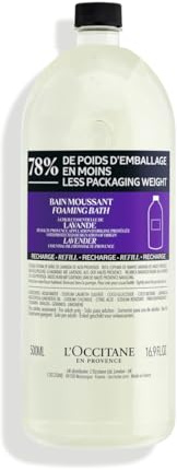 L'OCCITANE Relaxing & Foaming Lavender Bubble Bath Refill Enriched with Lavender Essential Oil 16.90 fl oz