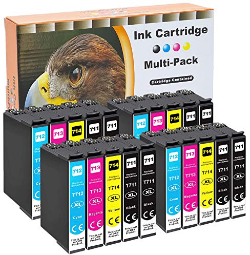 20er Set Druckerpatronen kompatibel für Epson T0711 T0712 T0713 T0714 für Epson Stylus SX218 SX200 SX205 SX100 SX105 SX400 D92 DX4000 DX7400 BX300F BX610FW
