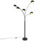 Qazqa - Design Stehleuchte I Stehlampe I Standleuchte I Lampe I Leuchte schwarz 5-Licht - Sixties I Wohnzimmer - Stahl Länglich - LED geeignet E14