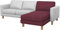 Soferia Überzug Kompatibel Mit Karlstad Anbau Recamiere Sofasitzbezug Sitzkissenbezug Chaiselongue-Bezug Husse Wasserabweisend Fleckschutz Softi Rot Bordeaux